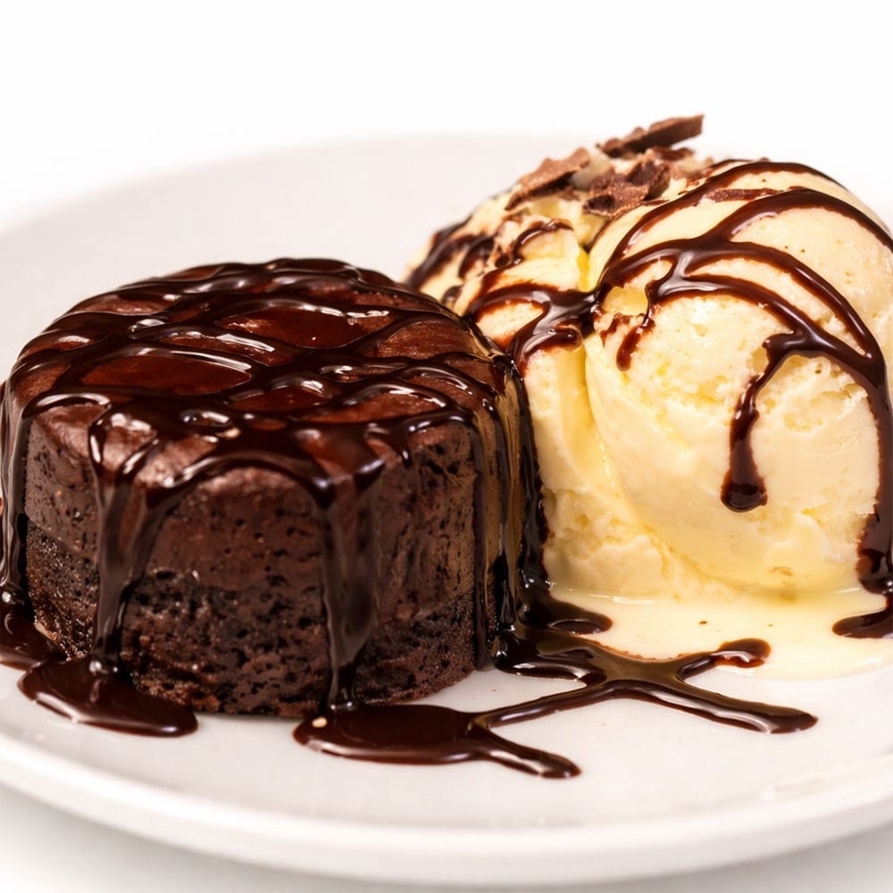 Wolfies Chocolate Volcano.