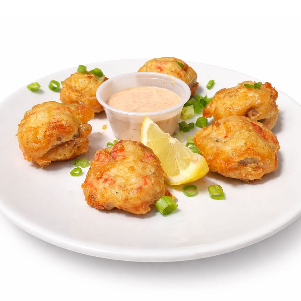Fried Crab Stuffed Mushrooms.