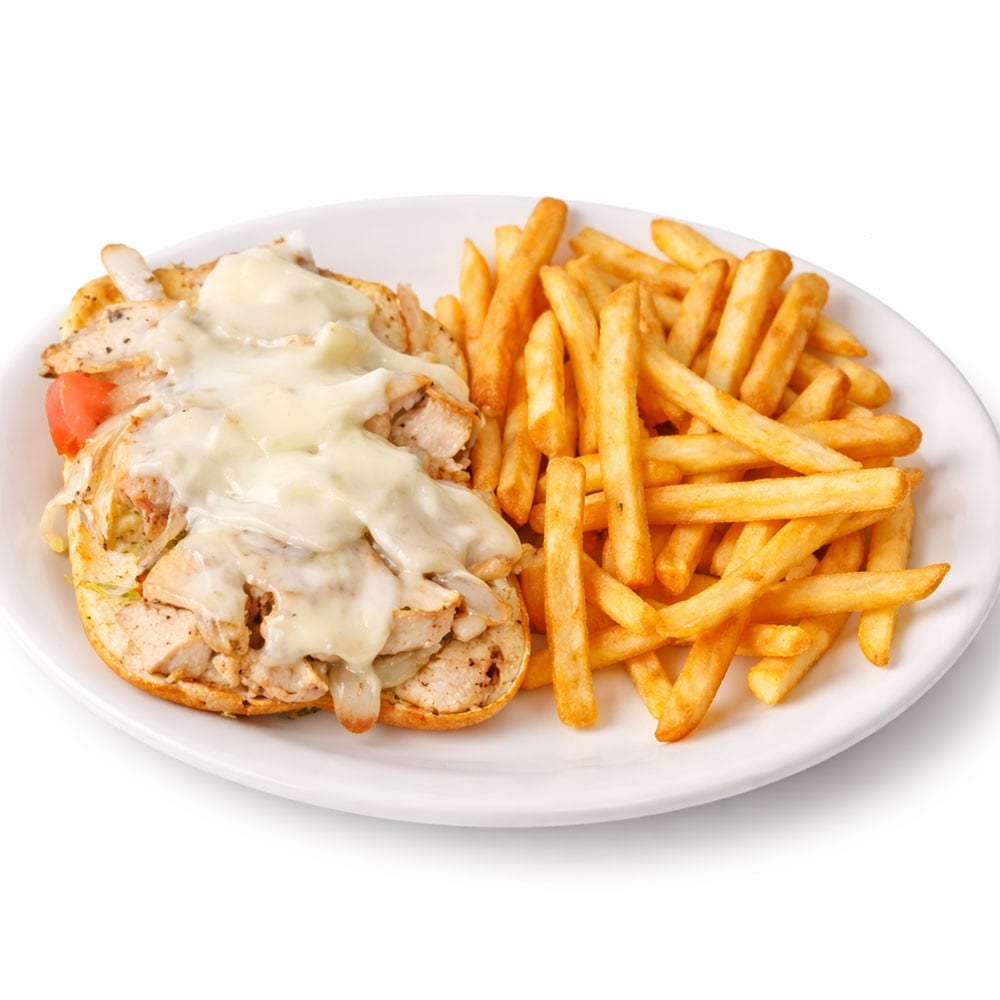 Wolfies Chicken Melt Lunch.